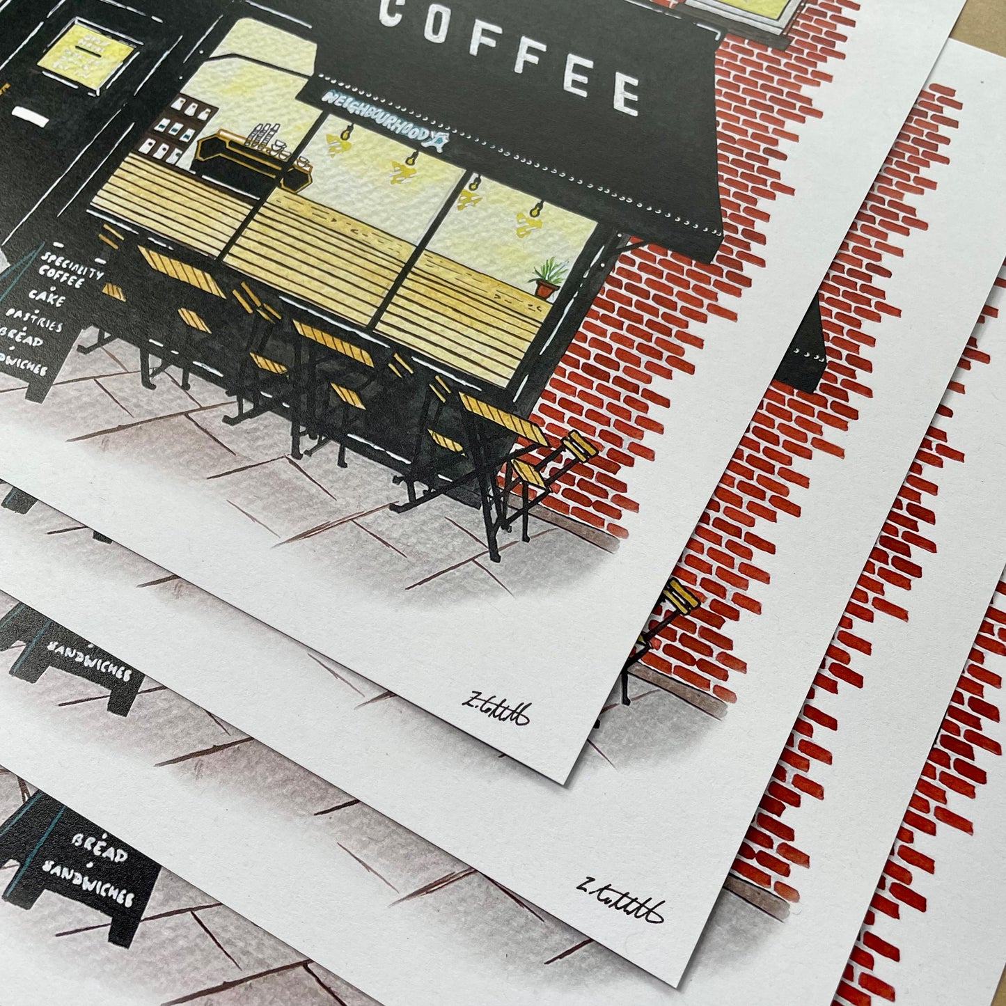 Neighbourhood Coffee, Heaton, Newcastle Upon Tyne Art Print