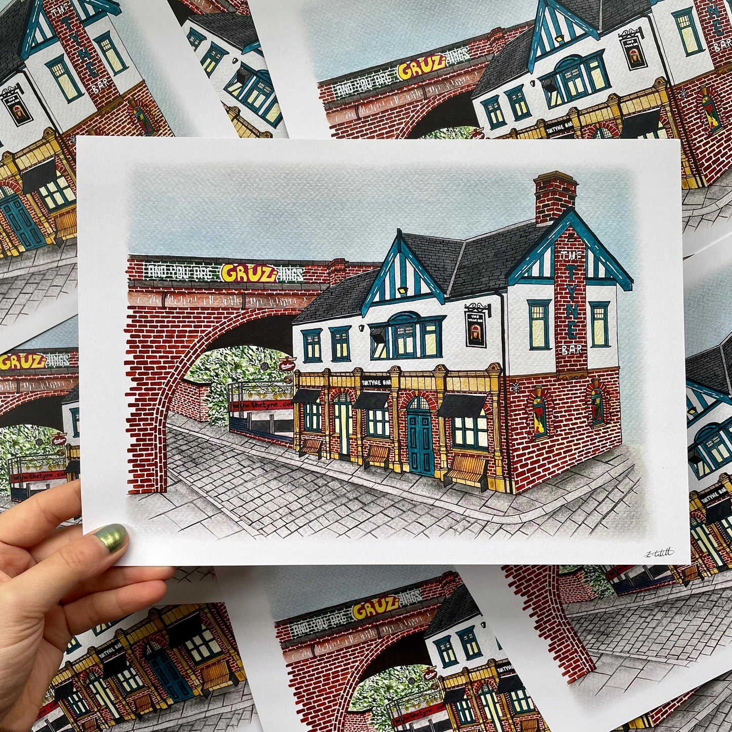 The Tyne Bar, Ouseburn, Newcastle Upon Tyne Art Print