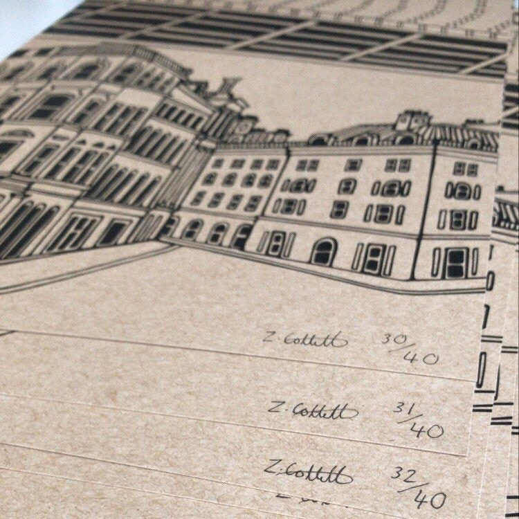 Queen Street, Newcastle Upon Tyne Quayside Art Print