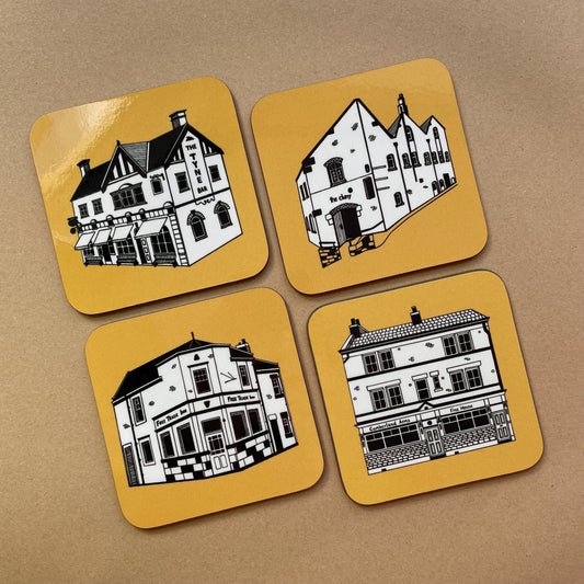 Set of 4 Ouseburn, Newcastle Upon Tyne Landmarks Coasters