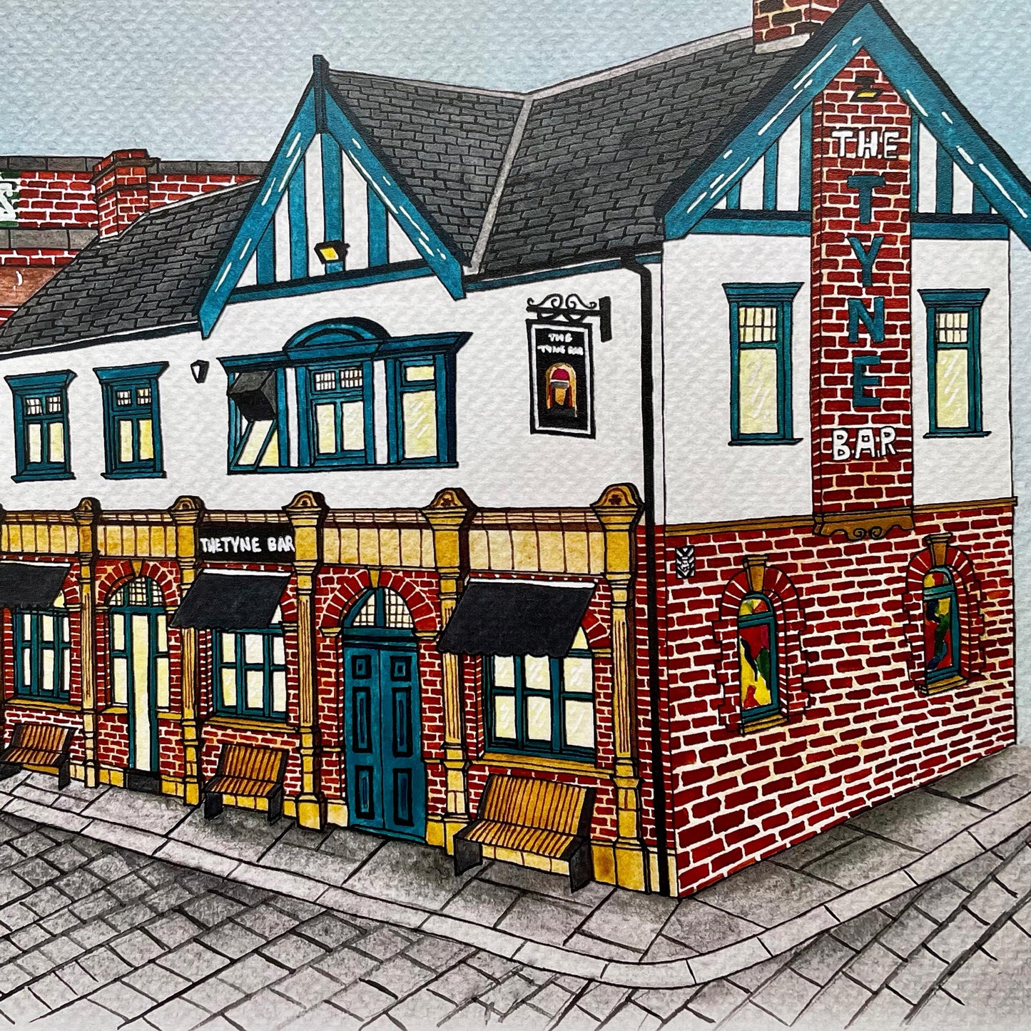 The Tyne Bar, Ouseburn, Newcastle Upon Tyne Art Print