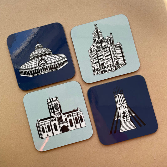 Set of 4 Liverpool Landmarks Coasters