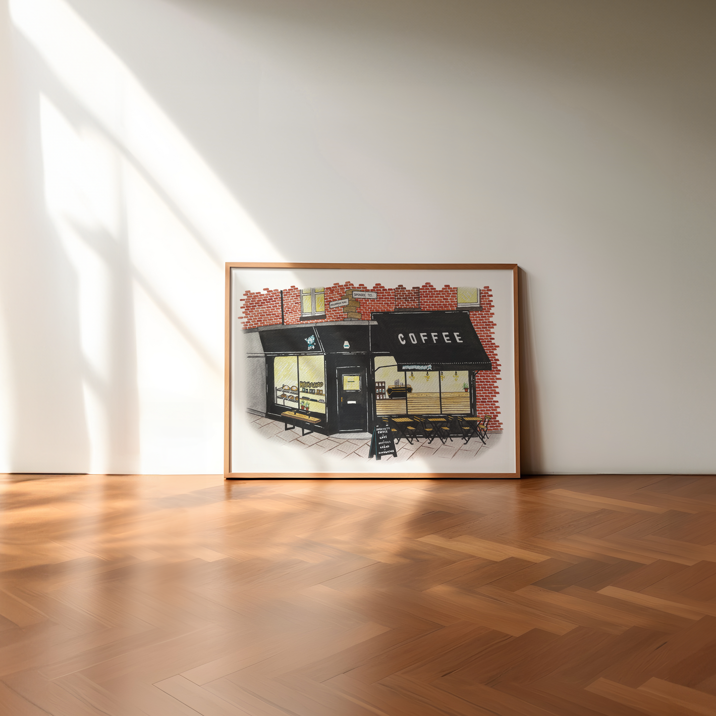 Neighbourhood Coffee, Heaton, Newcastle Upon Tyne Art Print