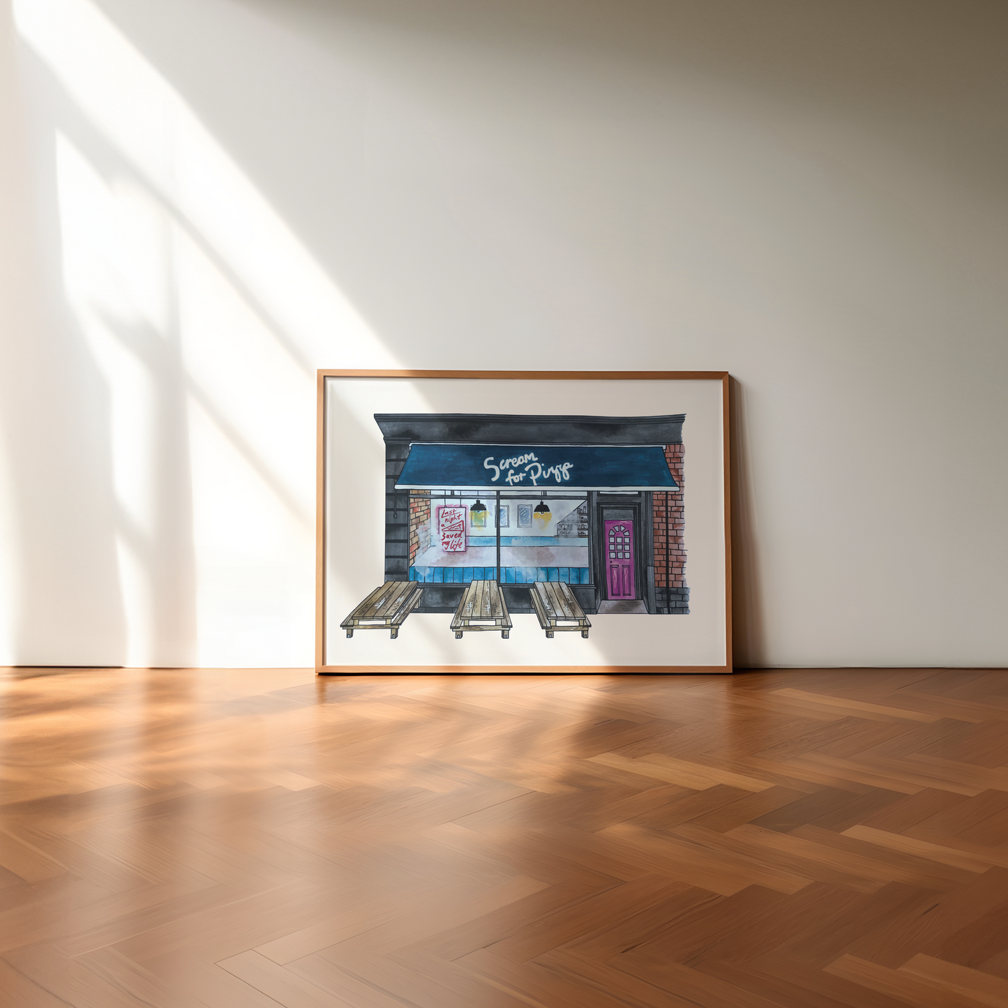 Scream For Pizza, Sandyford, Newcastle Upon Tyne Art Print