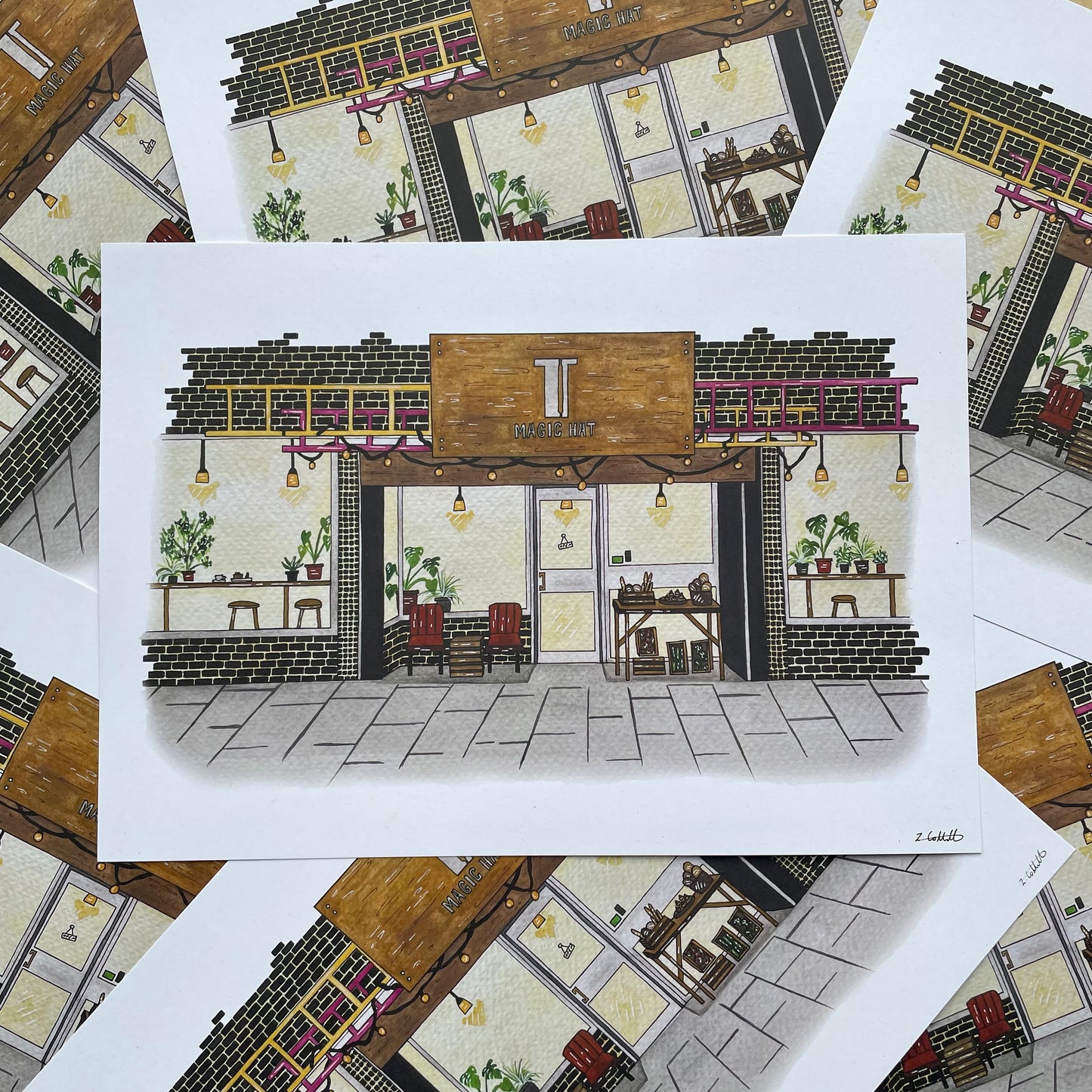 The Magic Hat Cafe, Newcastle Upon Tyne Art Print