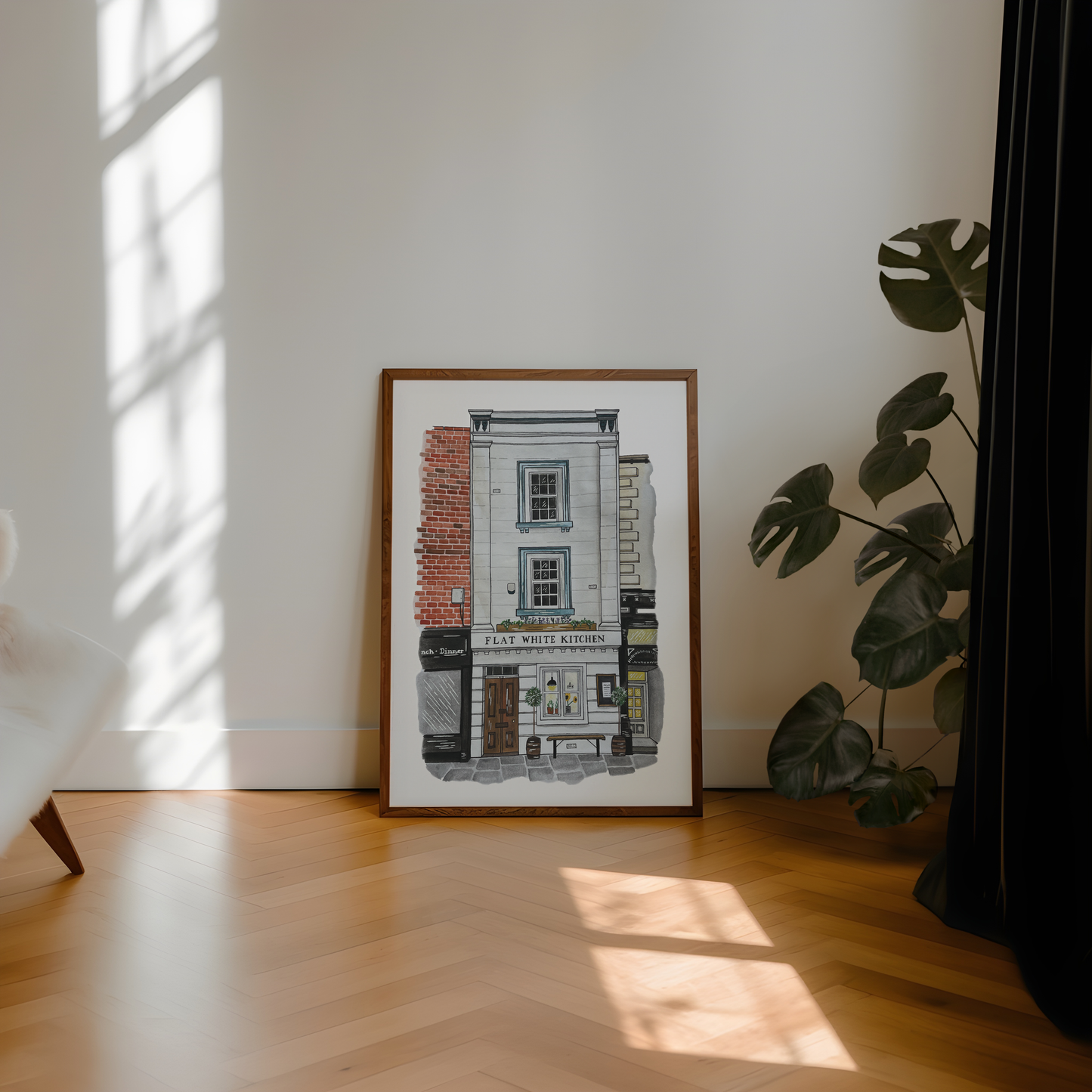 Flat White Kitchen, Durham Art Print