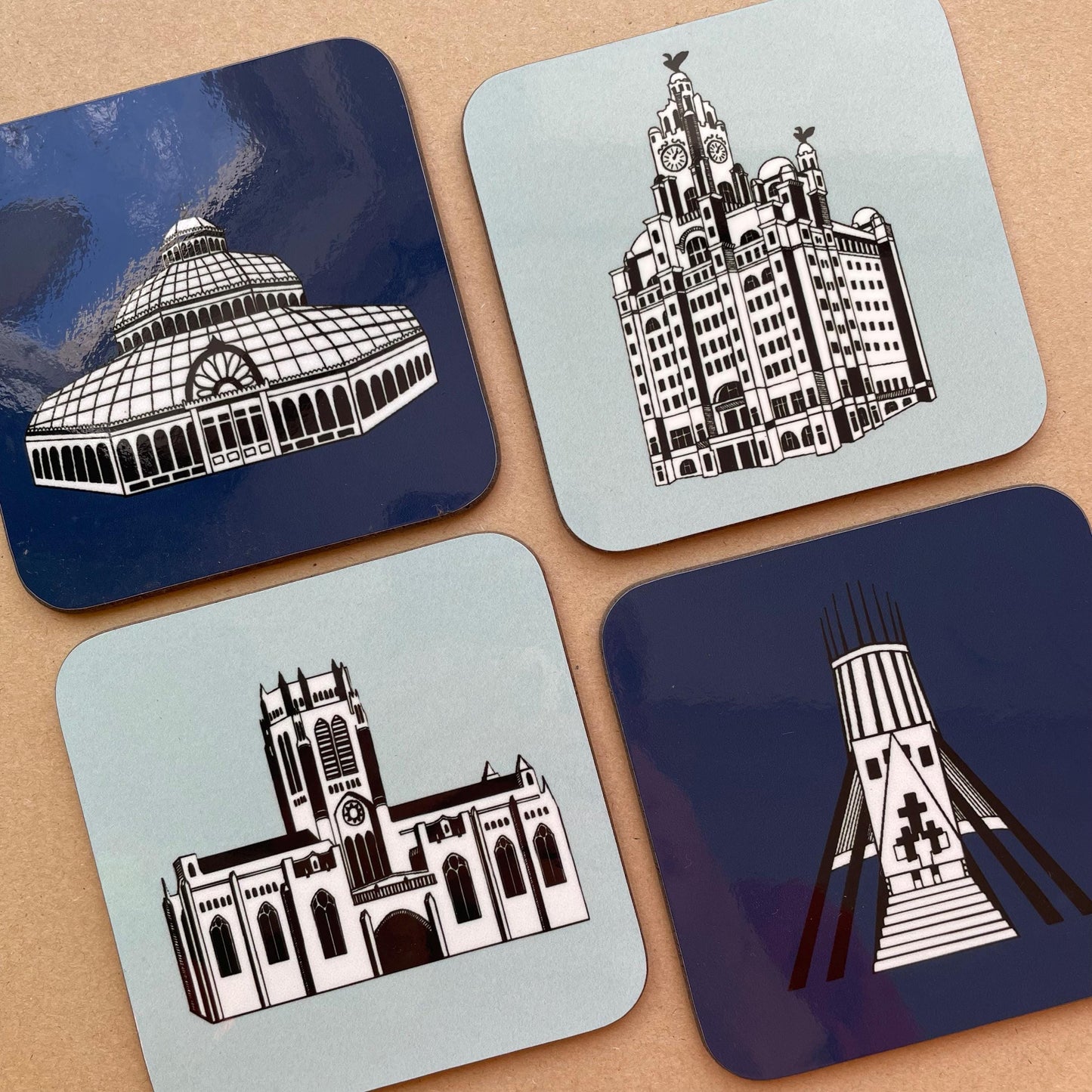 Set of 4 Liverpool Landmarks Coasters