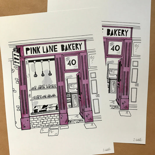 Pink Lane Bakery, Newcastle Upon Tyne Art Print