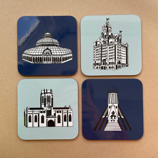 Set of 4 Liverpool Landmarks Coasters
