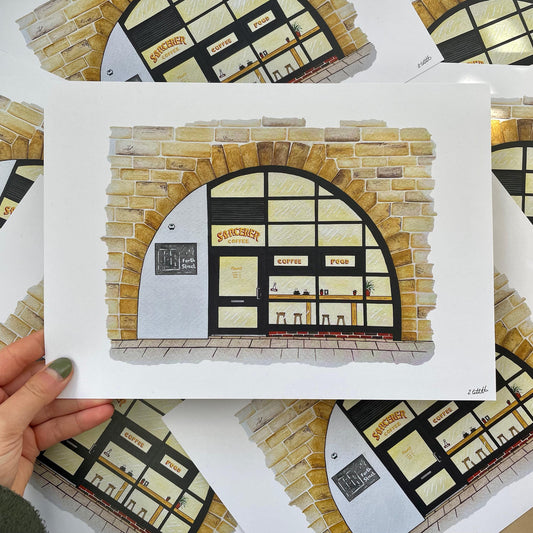 Sorcerer Coffee, Newcastle Upon Tyne Art Print