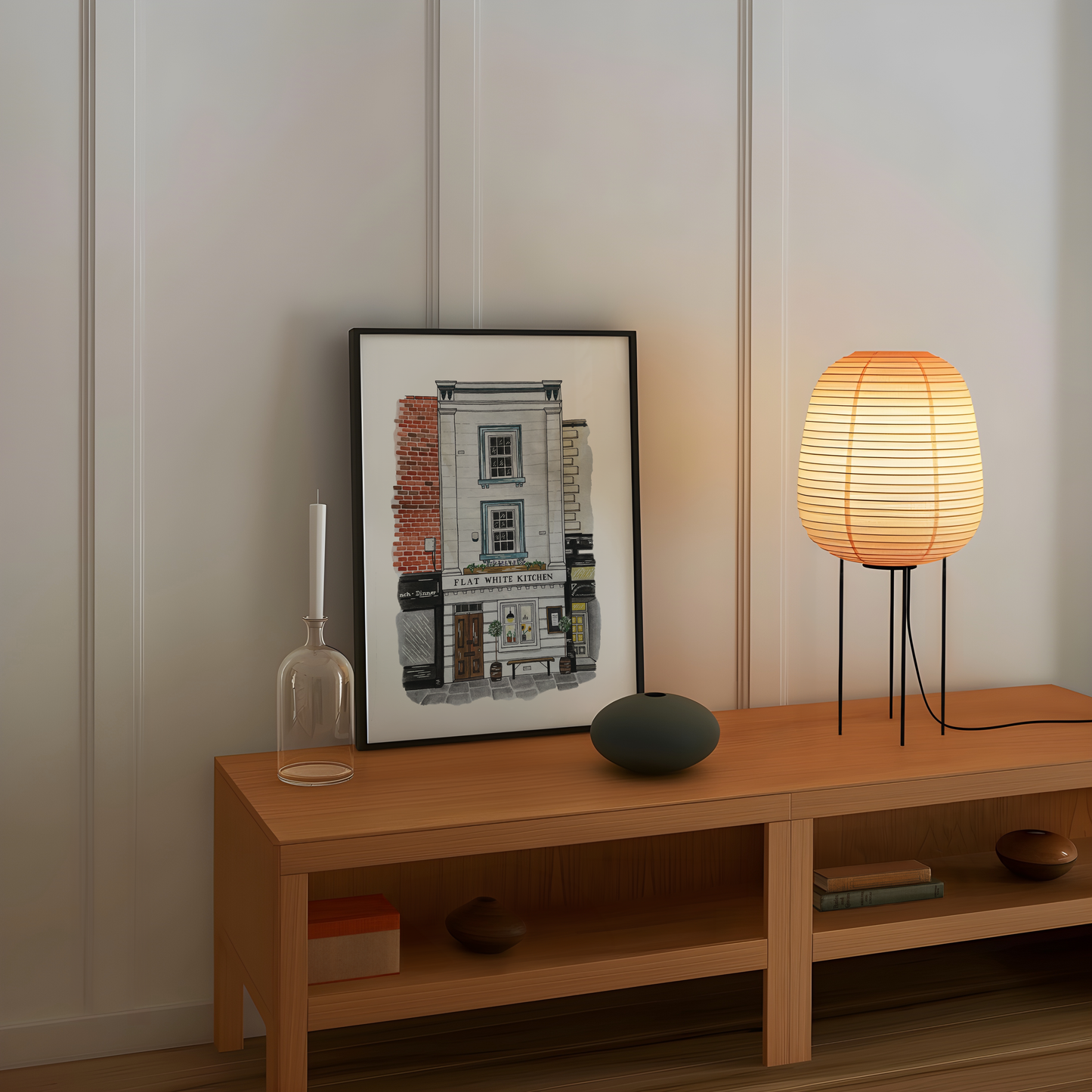 Flat White Kitchen, Durham Art Print