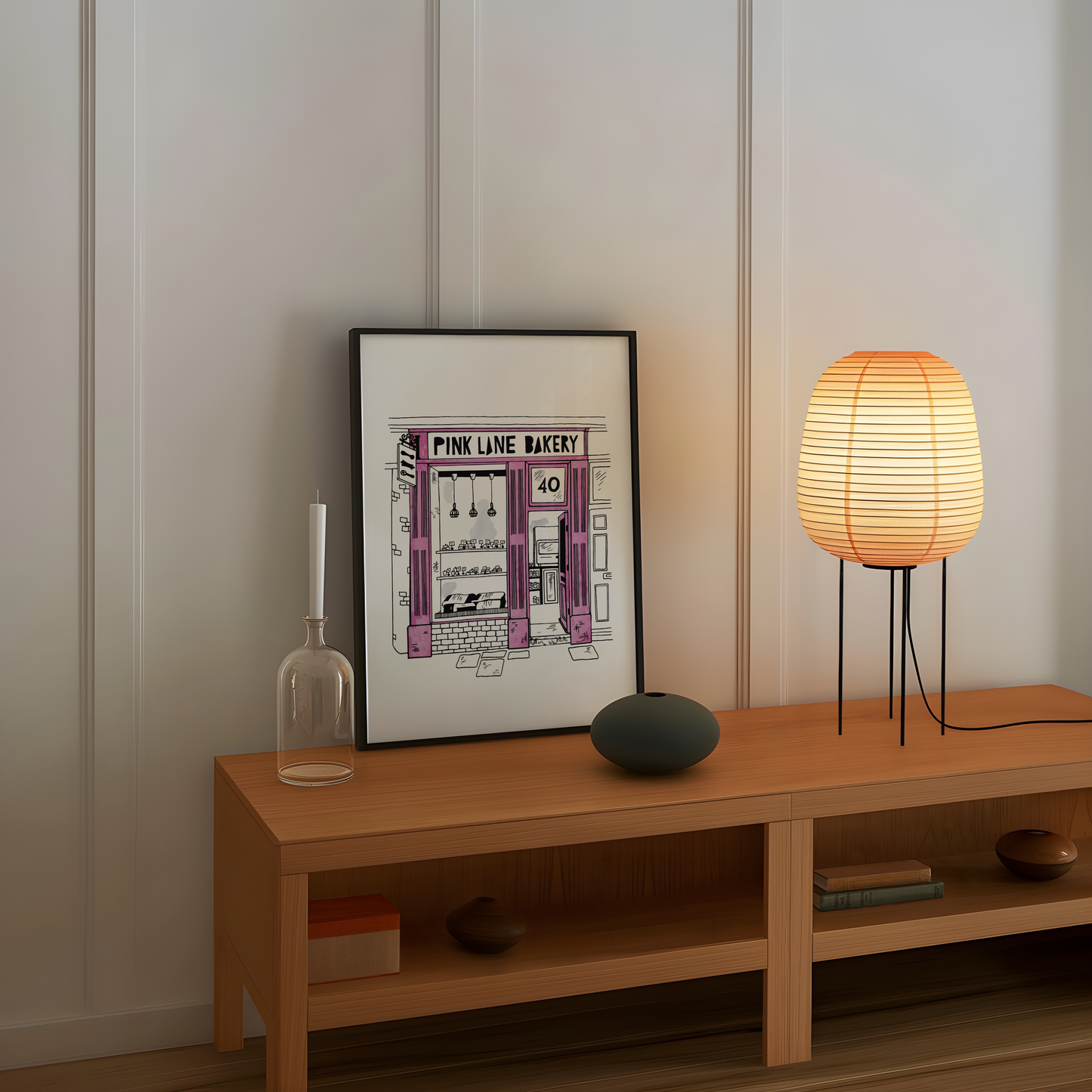 Pink Lane Bakery, Newcastle Upon Tyne Art Print