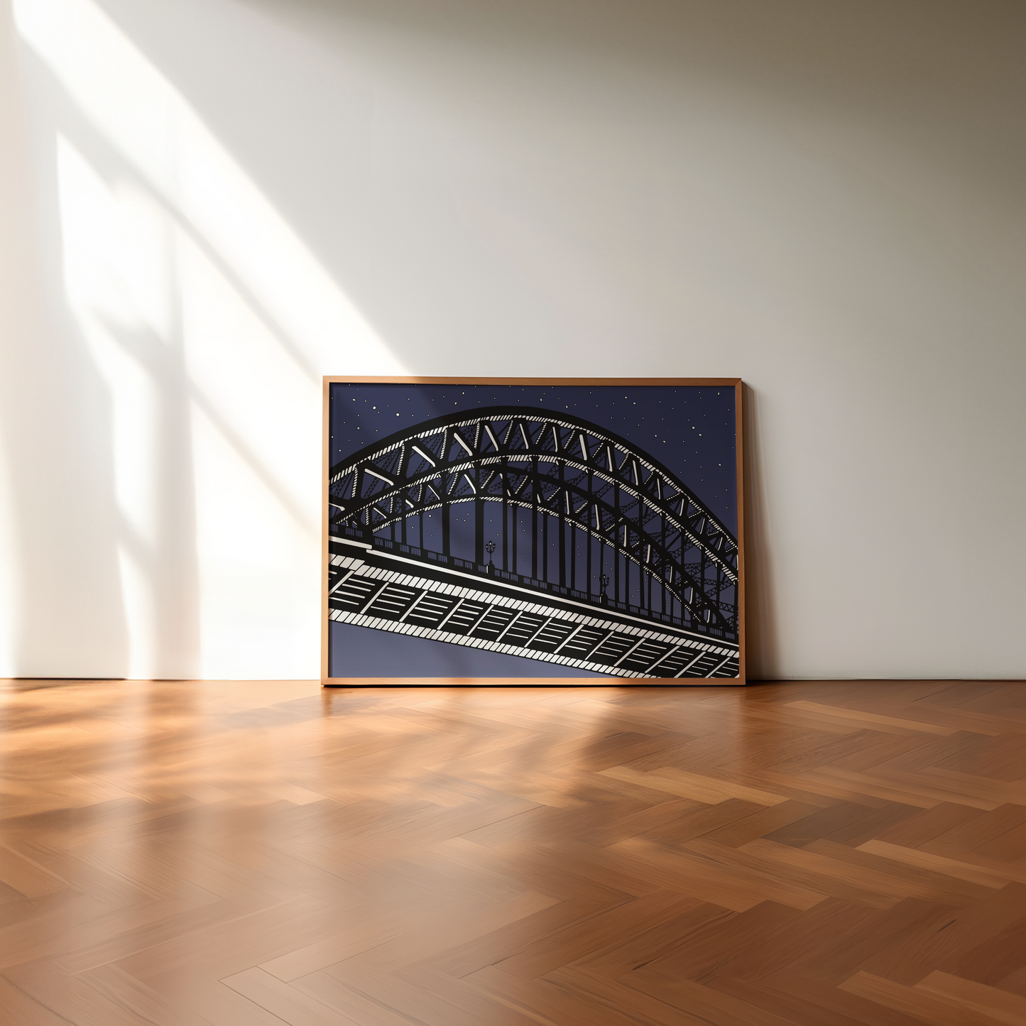 The Tyne Bridge at Christmas, Newcastle Upon Tyne Art Print