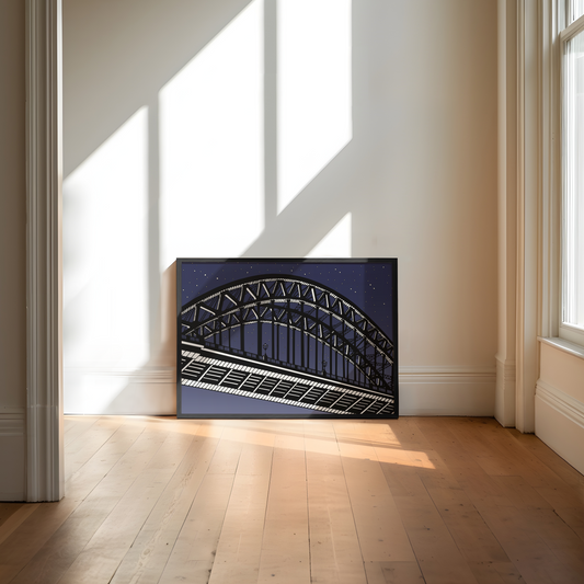 The Tyne Bridge at Christmas, Newcastle Upon Tyne Art Print