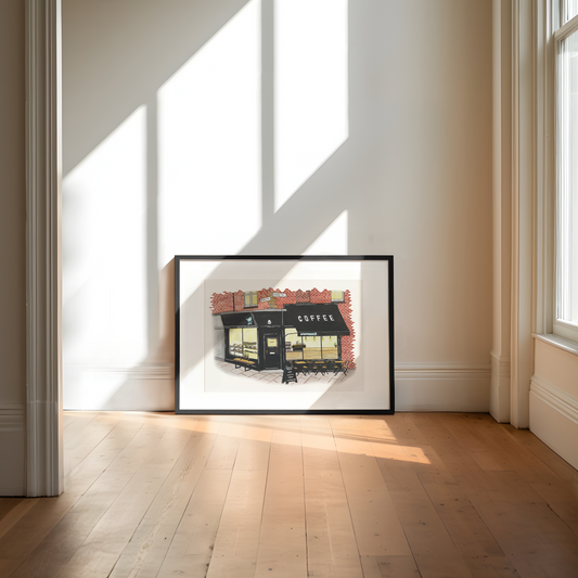Neighbourhood Coffee, Heaton, Newcastle Upon Tyne Art Print