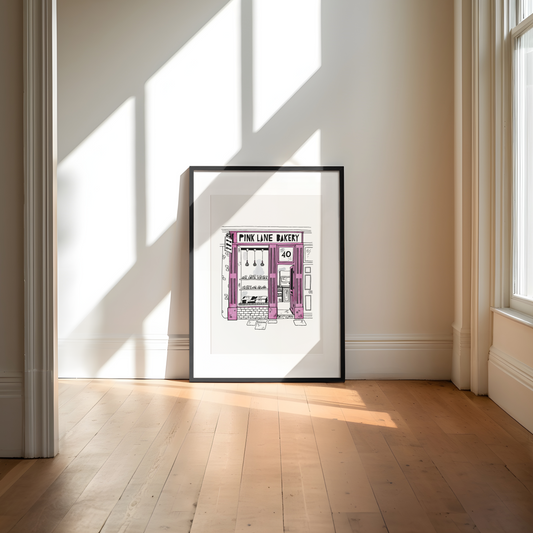 Pink Lane Bakery, Newcastle Upon Tyne Art Print