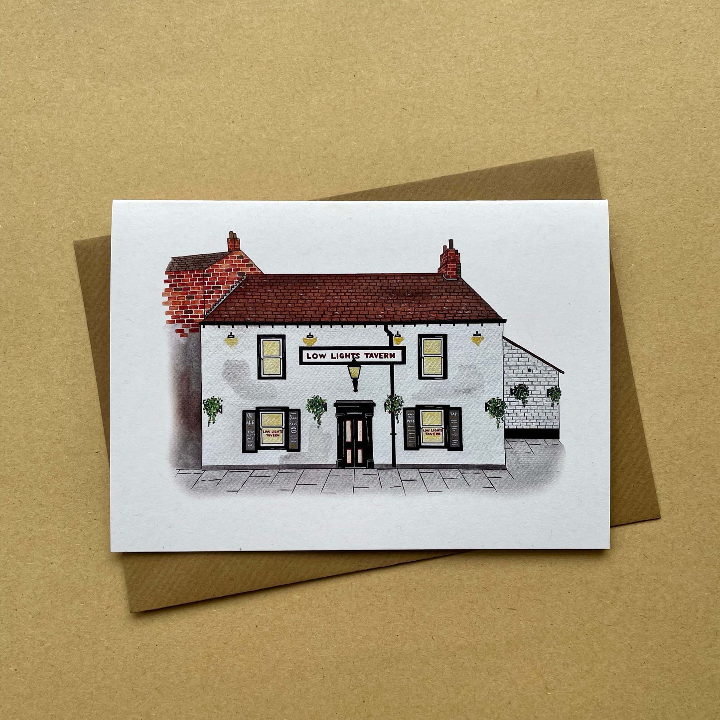 Low Lights Tavern, North Shields, Newcastle Upon Tyne Greetings Card