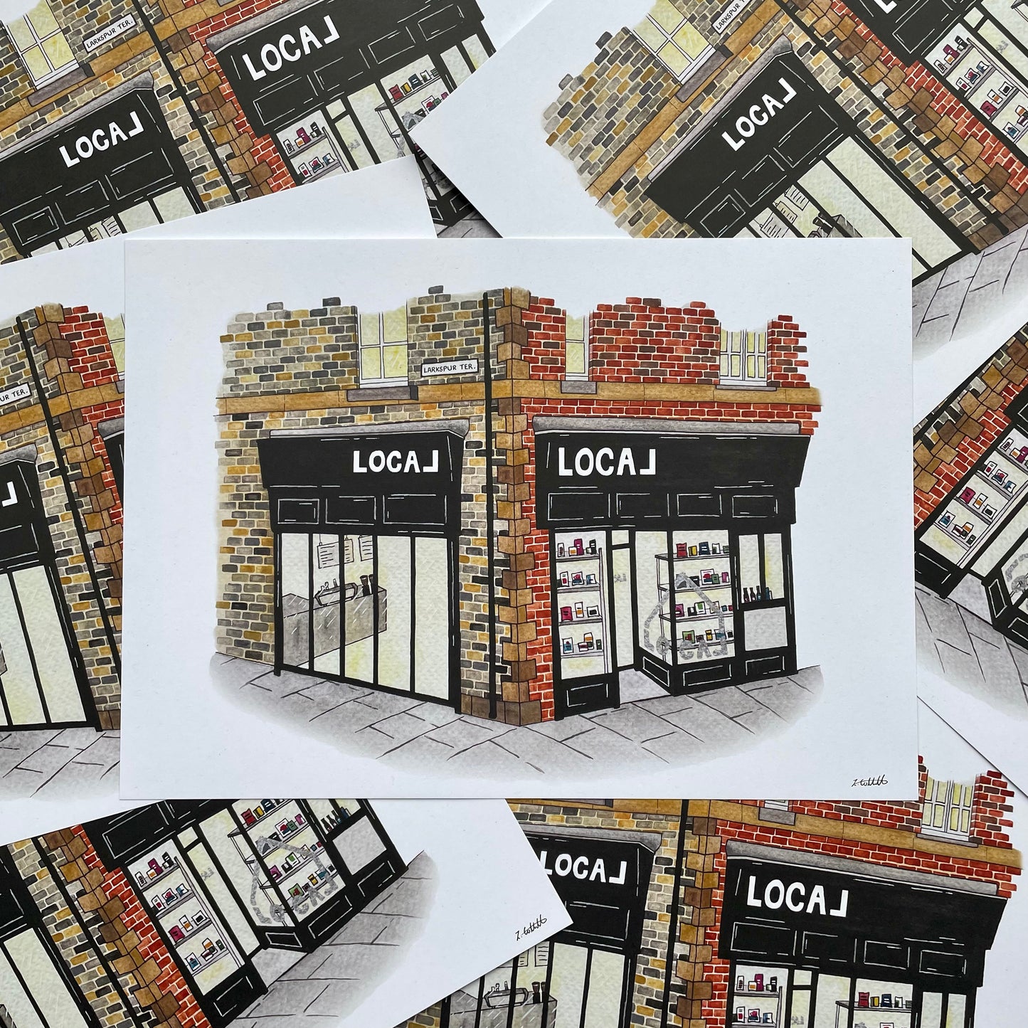 Art print of Local coffee shop in Jesmond Newcastle