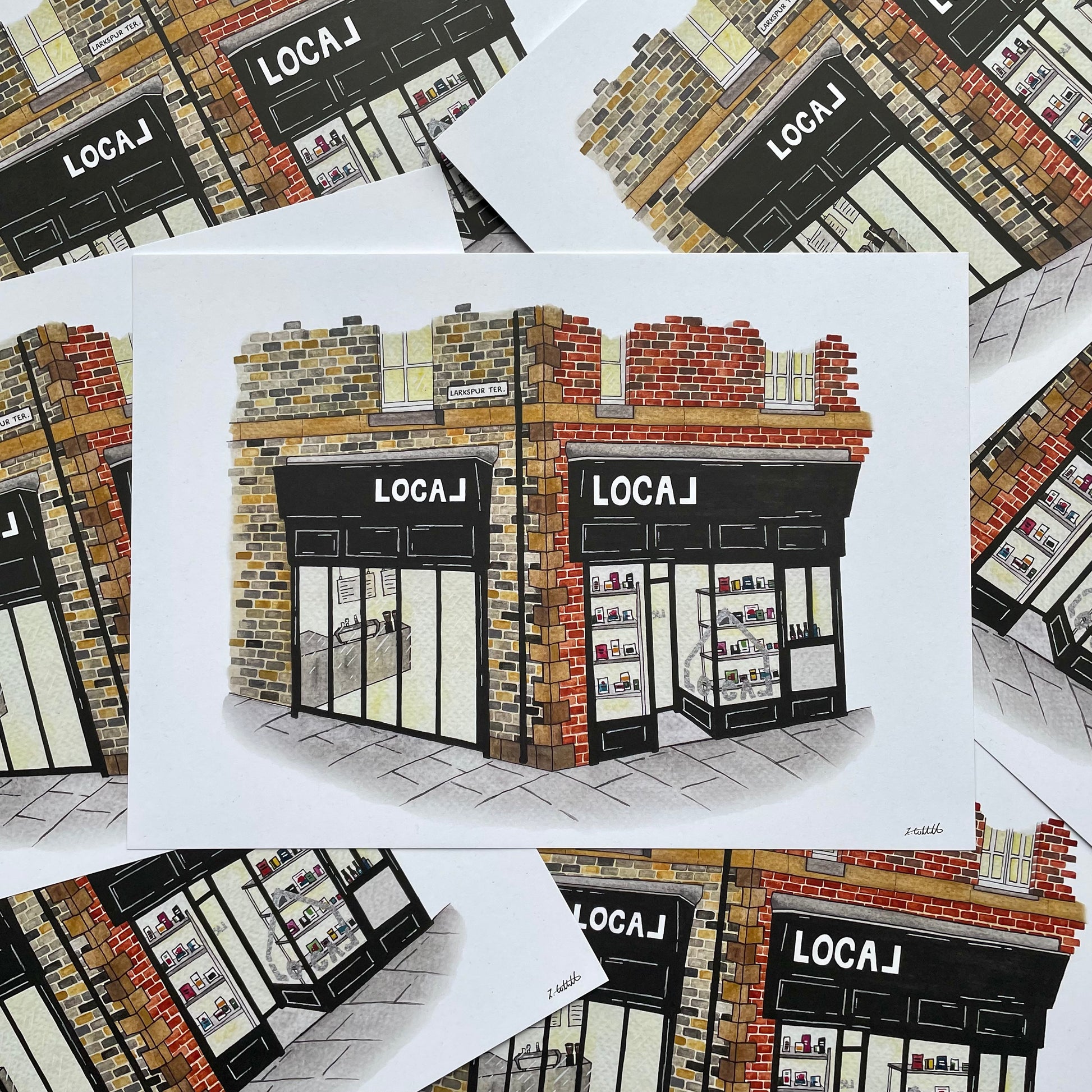 Art print of Local coffee shop in Jesmond Newcastle