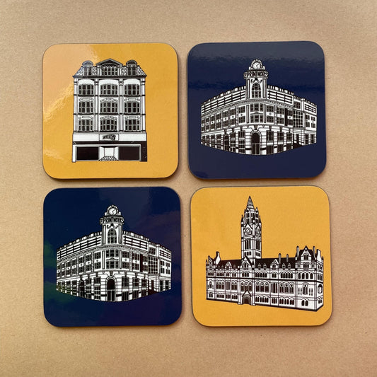 Set of 4 Manchester Landmarks Coasters