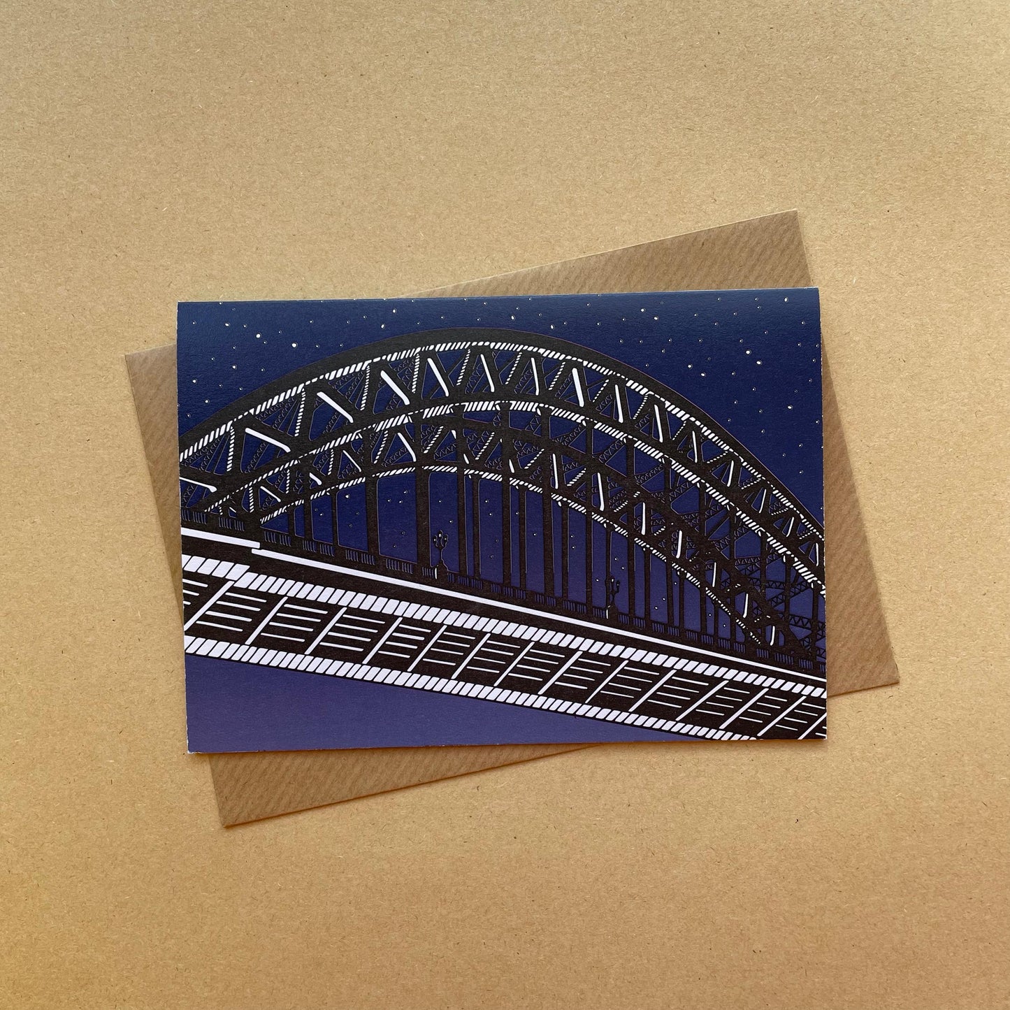 The Tyne Bridge at Christmas, Newcastle Upon Tyne Greetings Card