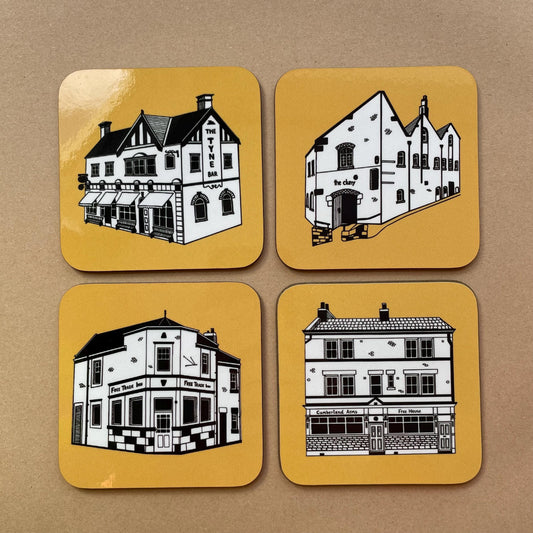 Set of 4 Ouseburn, Newcastle Upon Tyne Landmarks Coasters