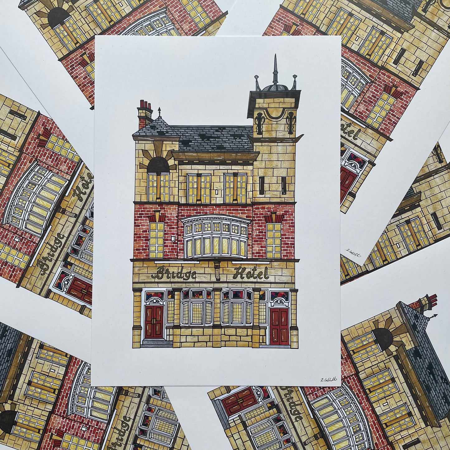 Illustration of the bridge hotel newcastle upon tyne